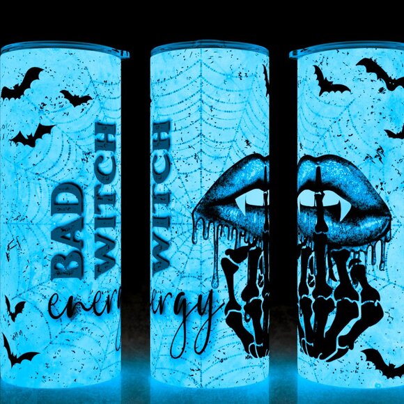 Glow in the Dark Bad Witch Energy Cup Mug Tumbler 20oz - Picture 1 of 4
